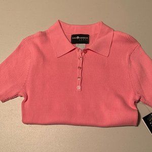 NWT Pink PM Sag Harbor Knit Sport blouse